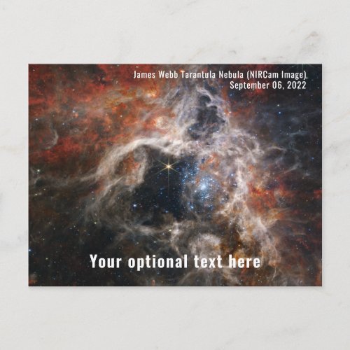 James Webb Space Telescope Tarantula Nebula NIRCam Postcard