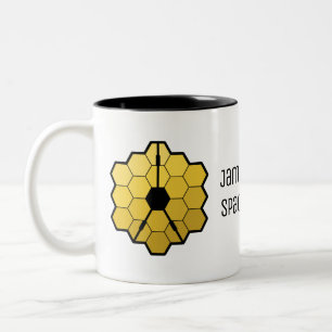 James Webb Space Telescope Yellow Mirro Custom Two-Tone Coffee Mug