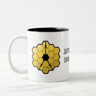 James Webb Space Telescope Yellow Mirro Custom Two-Tone Coffee Mug