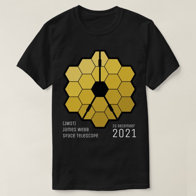 James Webb Space Telescope Yellow Mirror Custom T-Shirt (Design Front)