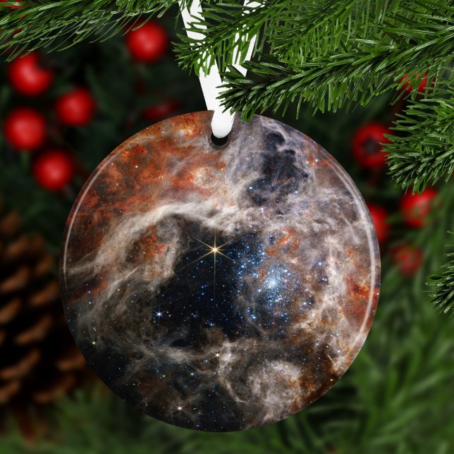James Webb Tarantula Nebula Hi-Res 2022 Christmas Ornament (Creator Uploaded)