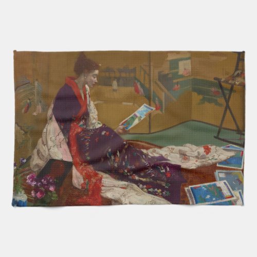 James Whistler _ Caprice in Purple and Gold Kitchen Towel