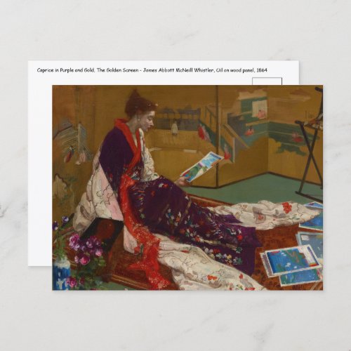 James Whistler _ Caprice in Purple and Gold Postcard