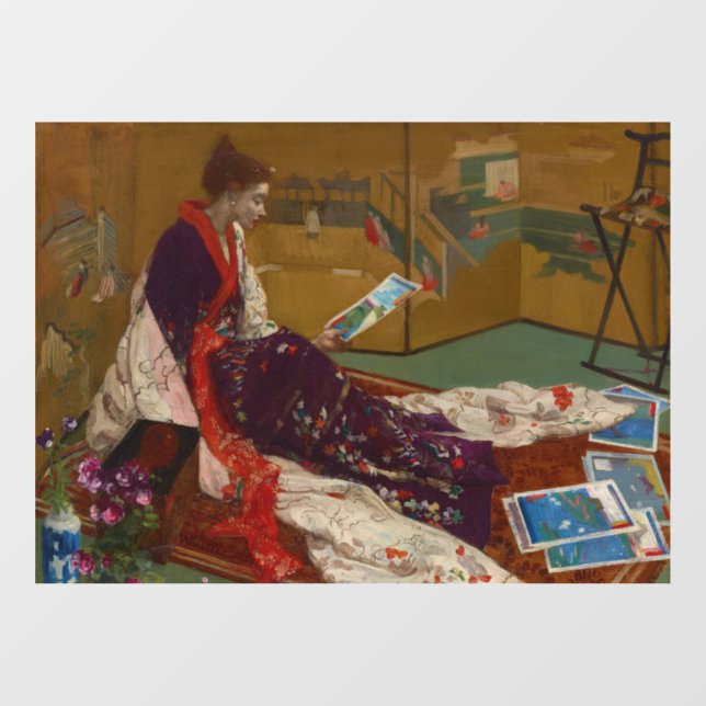 James Whistler - Caprice in Purple and Gold Window Cling (Sheet)
