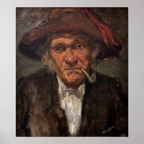 James Whistler _ Man Smoking a Pipe Poster