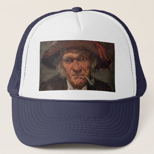 James Whistler _ Man Smoking a Pipe Trucker Hat