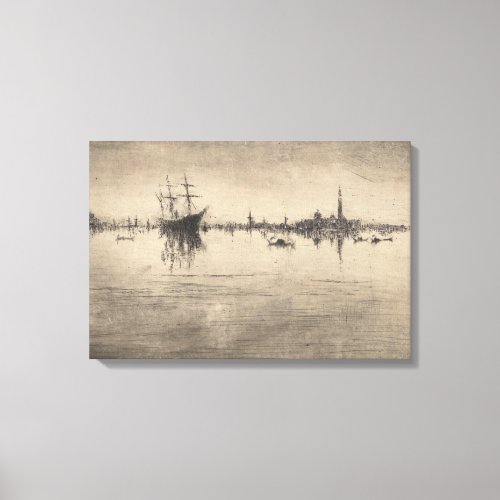 James Whistler _ Nocturne from Venice Canvas Print