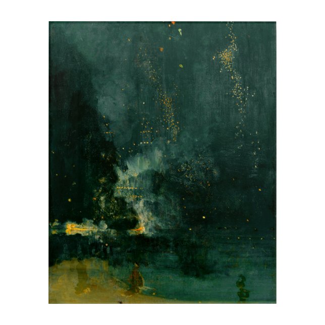 James Whistler - Nocturne in Black and Gold Acrylic Print (Front)