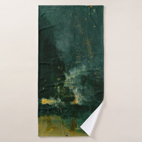 James Whistler _ Nocturne in Black and Gold Bath Towel Set