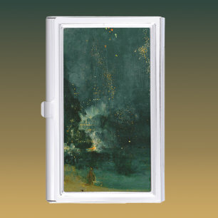 James Whistler - Nocturne in Black and Gold Business Card Case