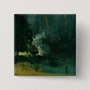 James Whistler - Nocturne in Black and Gold Button