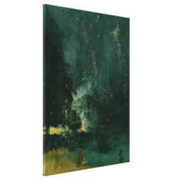 James Whistler - Nocturne in Black and Gold Canvas Print