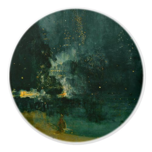 James Whistler _ Nocturne in Black and Gold Ceramic Knob