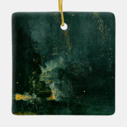 James Whistler _ Nocturne in Black and Gold Ceramic Ornament