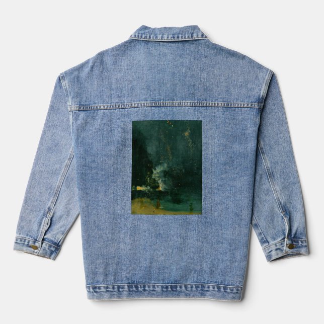 James Whistler - Nocturne in Black and Gold Denim Jacket (Back)
