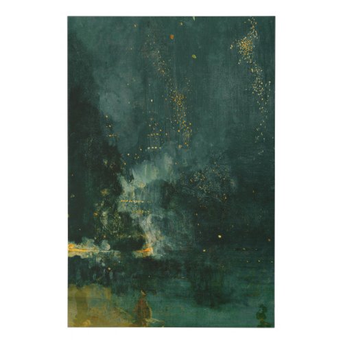 James Whistler _ Nocturne in Black and Gold Faux Canvas Print