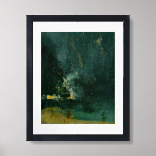 James Whistler - Nocturne in Black and Gold Framed Art