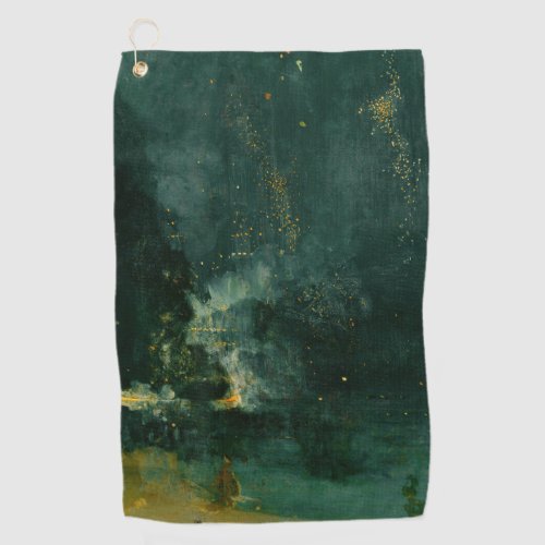 James Whistler _ Nocturne in Black and Gold Golf Towel