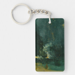 James Whistler - Nocturne in Black and Gold Keychain