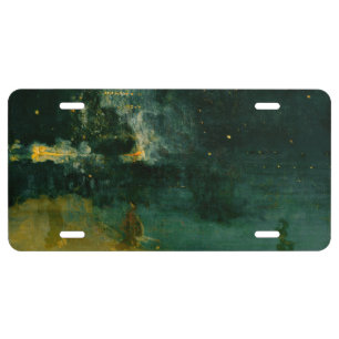 James Whistler - Nocturne in Black and Gold License Plate