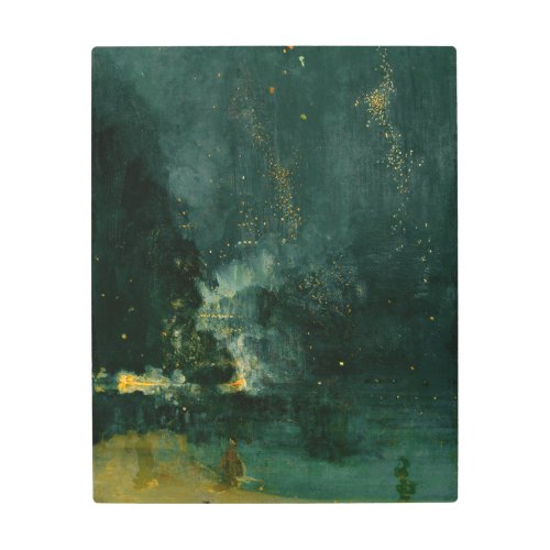 James Whistler _ Nocturne in Black and Gold Metal Print