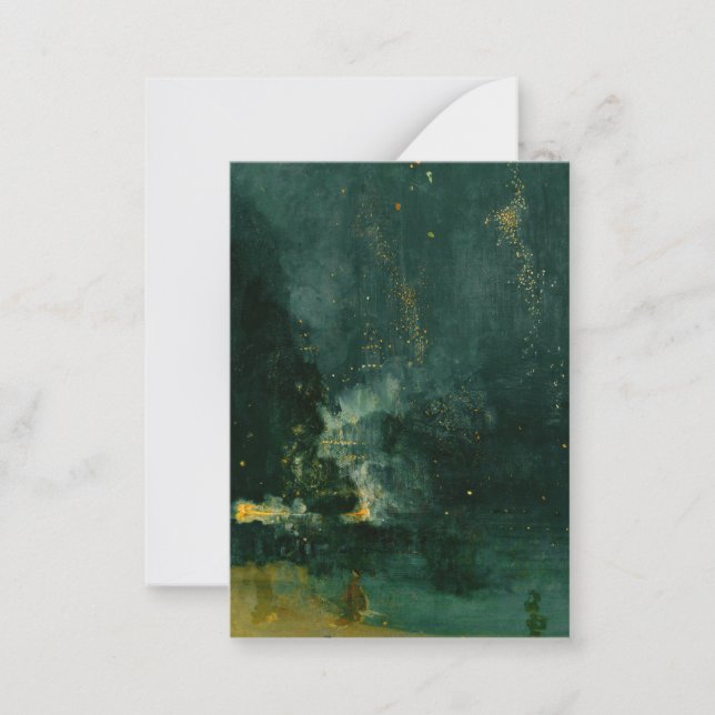 James Whistler - Nocturne in Black and Gold Note Card (Front)