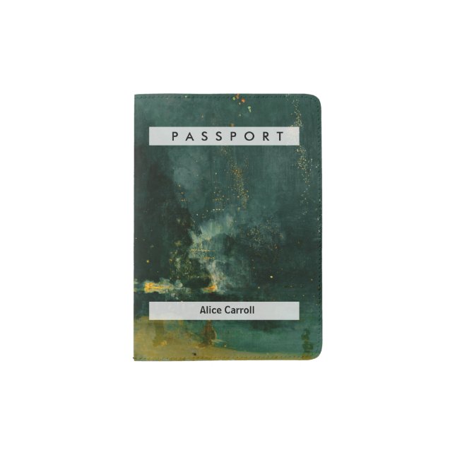 James Whistler - Nocturne in Black and Gold Passport Holder (Front)