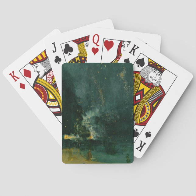 James Whistler - Nocturne in Black and Gold Poker Cards (Back)