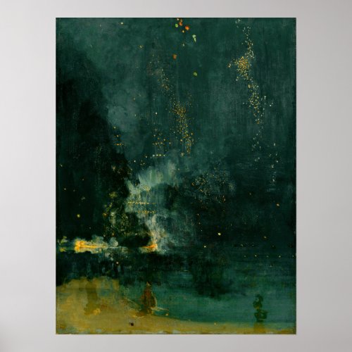 James Whistler _ Nocturne in Black and Gold Poster