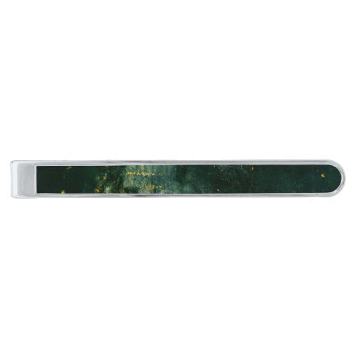 James Whistler _ Nocturne in Black and Gold Silver Finish Tie Bar