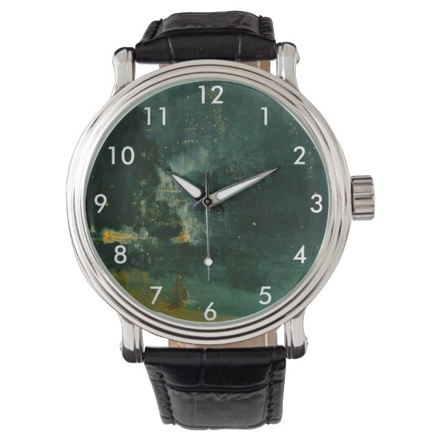 James Whistler - Nocturne in Black and Gold Square Watch (Front)