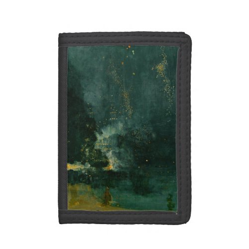 James Whistler _ Nocturne in Black and Gold Trifold Wallet