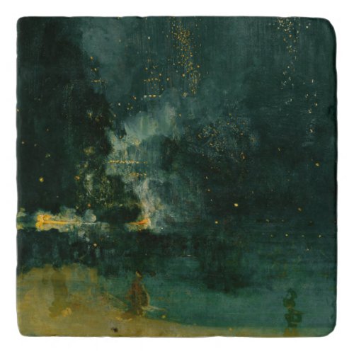 James Whistler _ Nocturne in Black and Gold Trivet