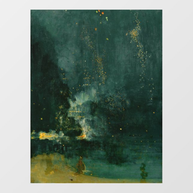James Whistler - Nocturne in Black and Gold Wall Decal (Front)