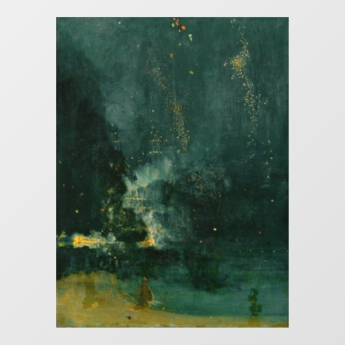 James Whistler _ Nocturne in Black and Gold Window Cling