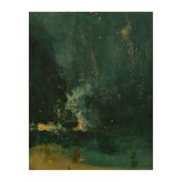 James Whistler - Nocturne in Black and Gold Wood Wall Art