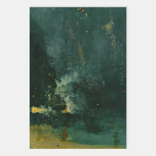 James Whistler _ Nocturne in Black and Gold Wrapping Paper Sheets