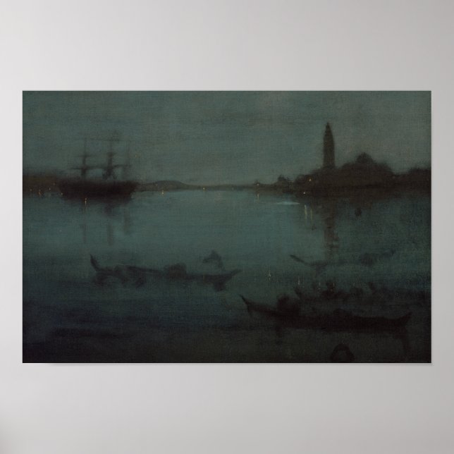 James Whistler - Nocturne in Blue and Silver Poster (Front)