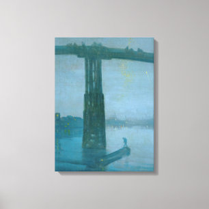 James Whistler - Nocturne, Old Battersea Bridge  Canvas Print