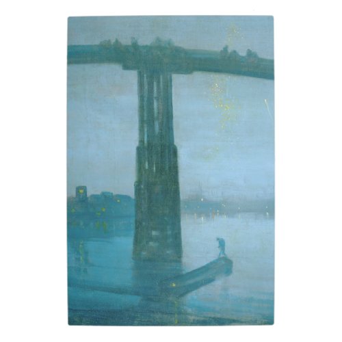James Whistler _ Nocturne Old Battersea Bridge  Metal Print