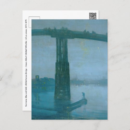James Whistler _ Nocturne Old Battersea Bridge  Postcard