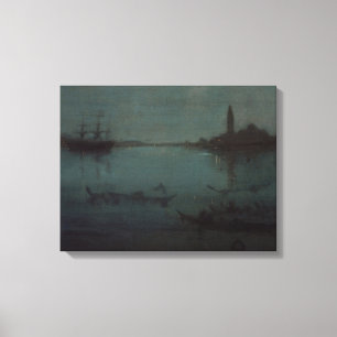 James Whistler - Nocturne: The Lagoon, Venice Canvas Print