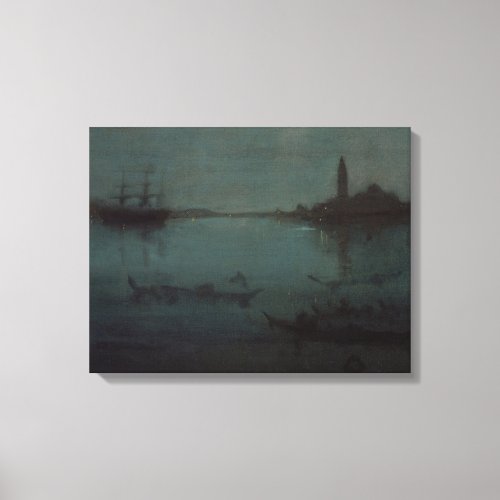 James Whistler _ Nocturne The Lagoon Venice Canvas Print