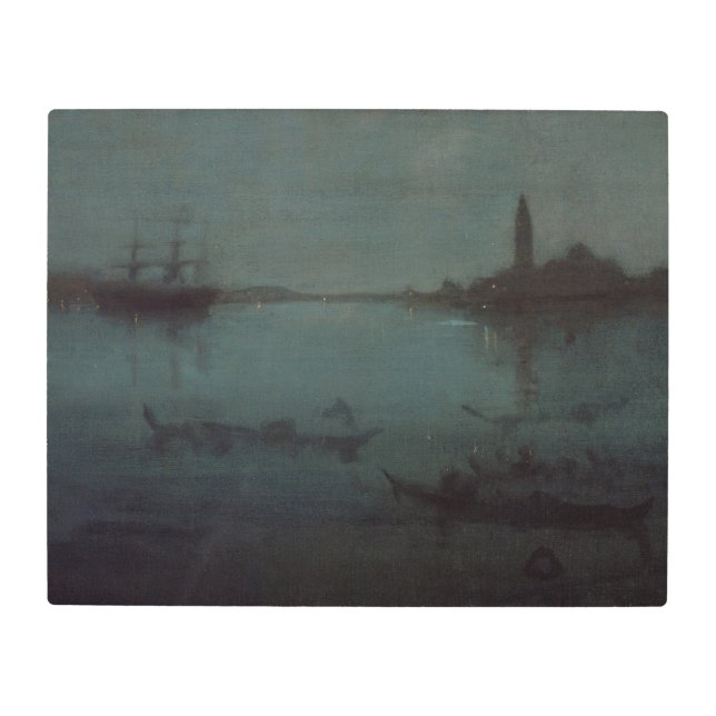 James Whistler - Nocturne: The Lagoon, Venice Metal Print (Front)