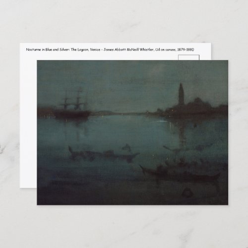 James Whistler _ Nocturne The Lagoon Venice Postcard