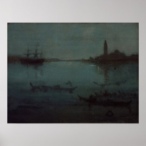 James Whistler _ Nocturne The Lagoon Venice Poster