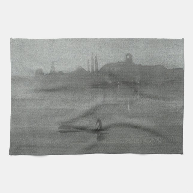 James Whistler - Nocturne: The Thames at Battersea Kitchen Towel (Horizontal)