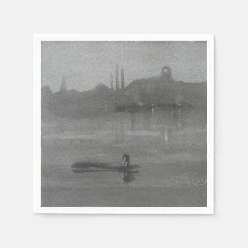 James Whistler _ Nocturne The Thames at Battersea Napkins