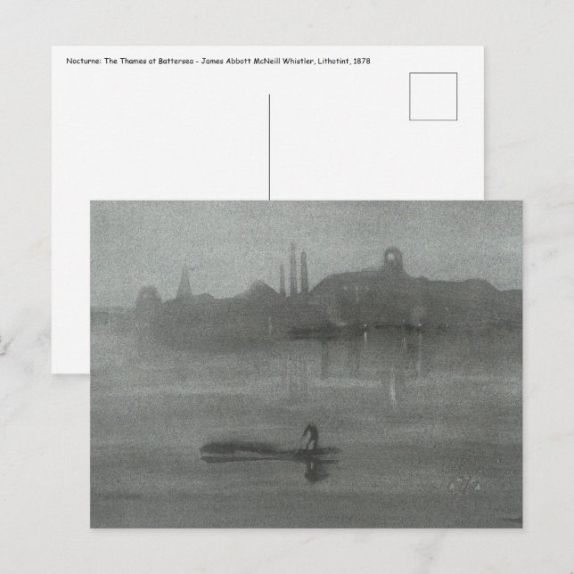 James Whistler - Nocturne: The Thames at Battersea Postcard (Front/Back)