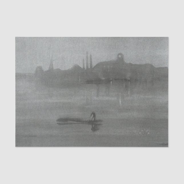 James Whistler - Nocturne: The Thames at Battersea Tissue Paper (Front)
